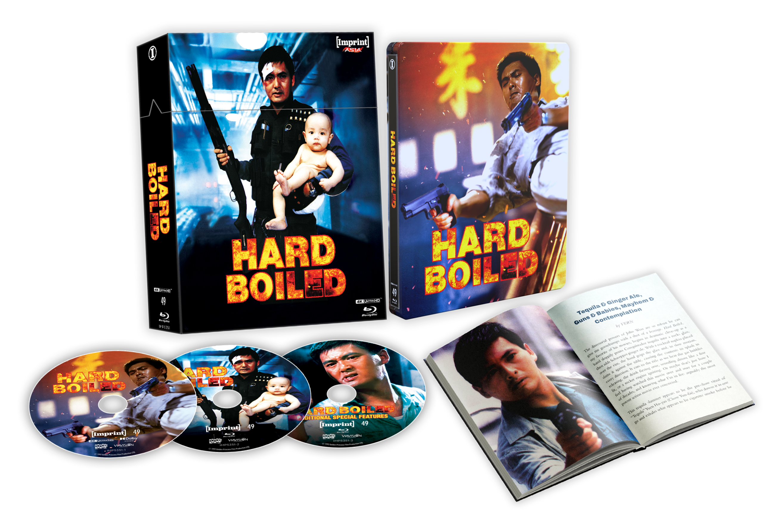 その他 Hard-Boiled [Blu-ray] Hard Boiled (1992) - 4K UHD + Blu-ray SteelBook + Hardcover