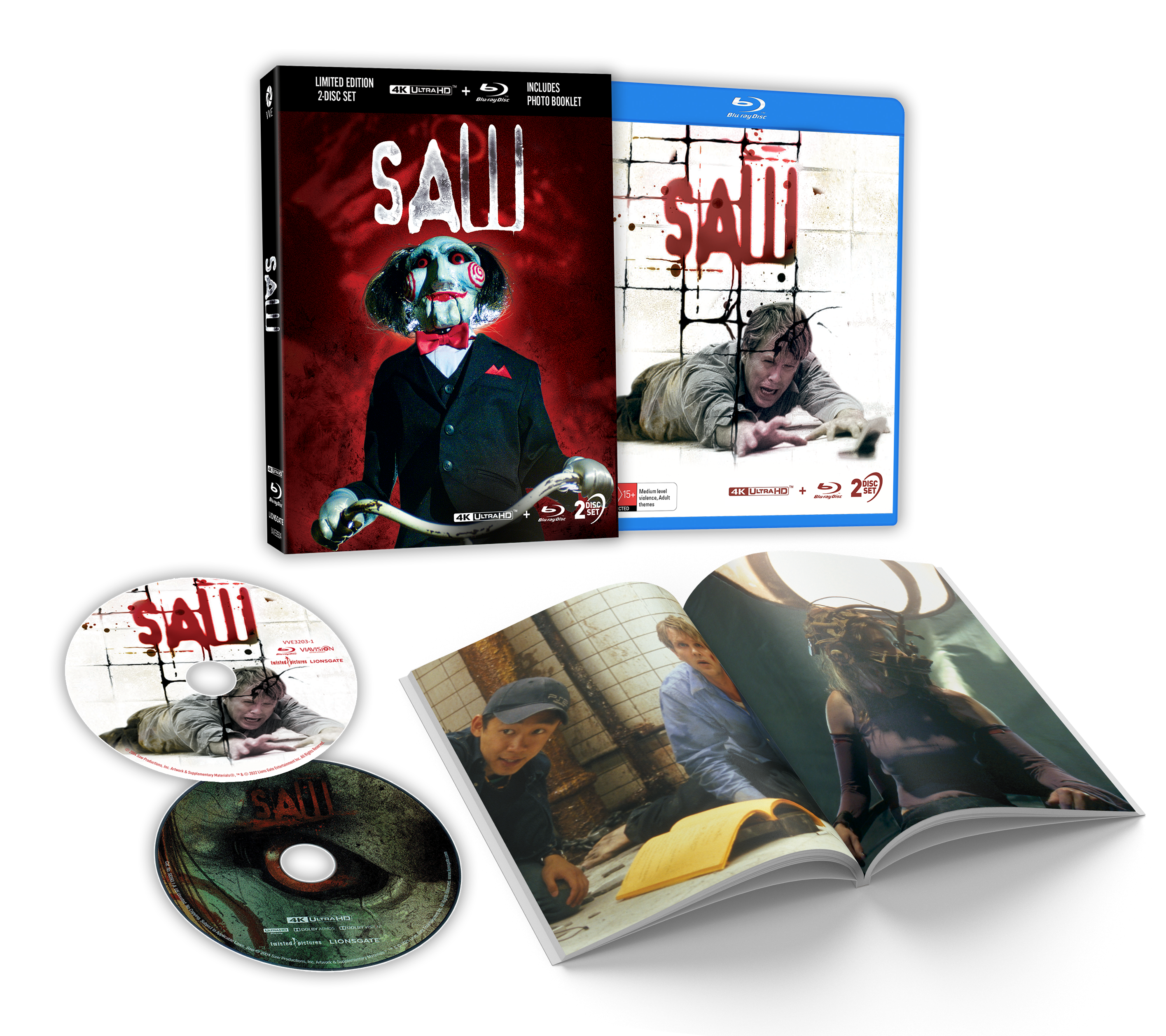 Saw (2004) - Limited Edition 4K + Blu-ray 3D Lenticular Hardcase +