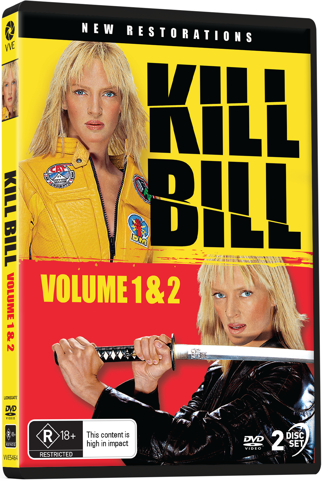 Kill Bill: Volume 1 + 2 - New Restorations - DVD – Via Vision