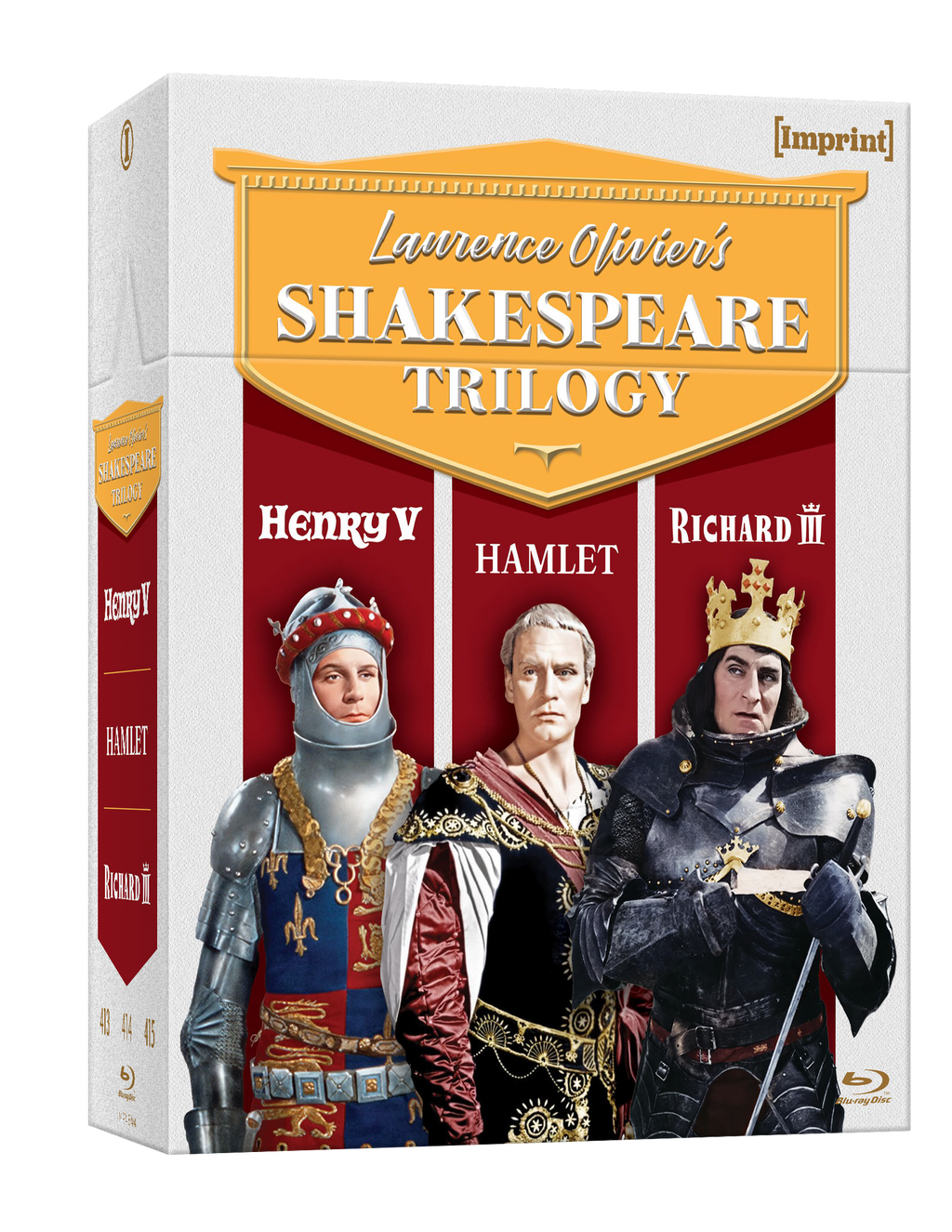 Imp4844 Laurence Olivier's Shakespeare Trilogy 3 Box 3d