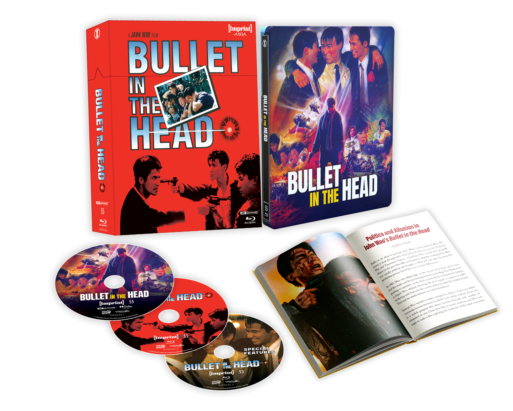 Bullet in the Head (AU 4K UHD/Blu-ray Steelbook) - Imprint 4K UHD + Blu-ray