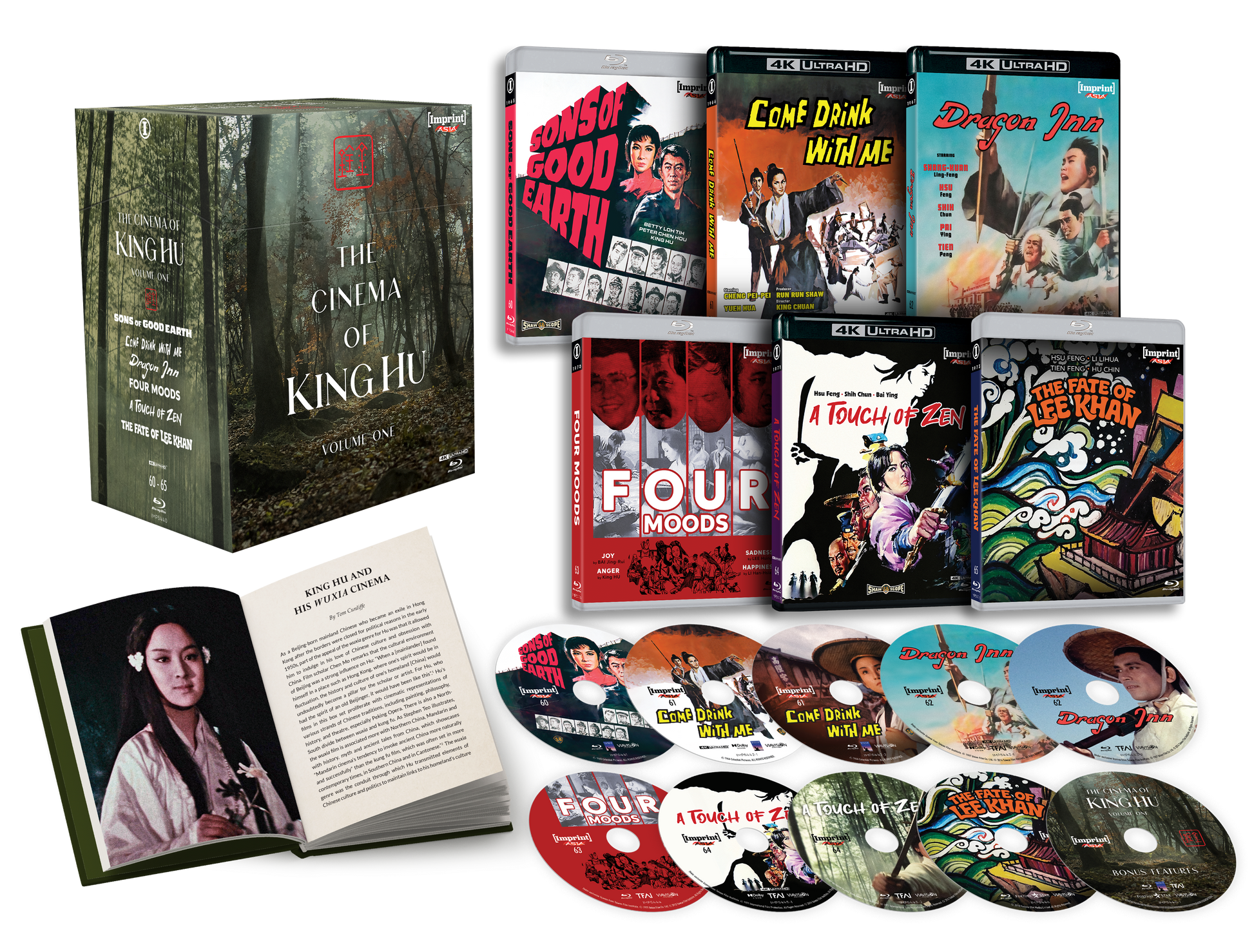 The Cinema Of King Hu: Volume One (1965 - 1973) - Imprint Asia #60 - 65 - Limited Edition 4K UHD + Blu-ray Hardbox + Hardcover Booklet