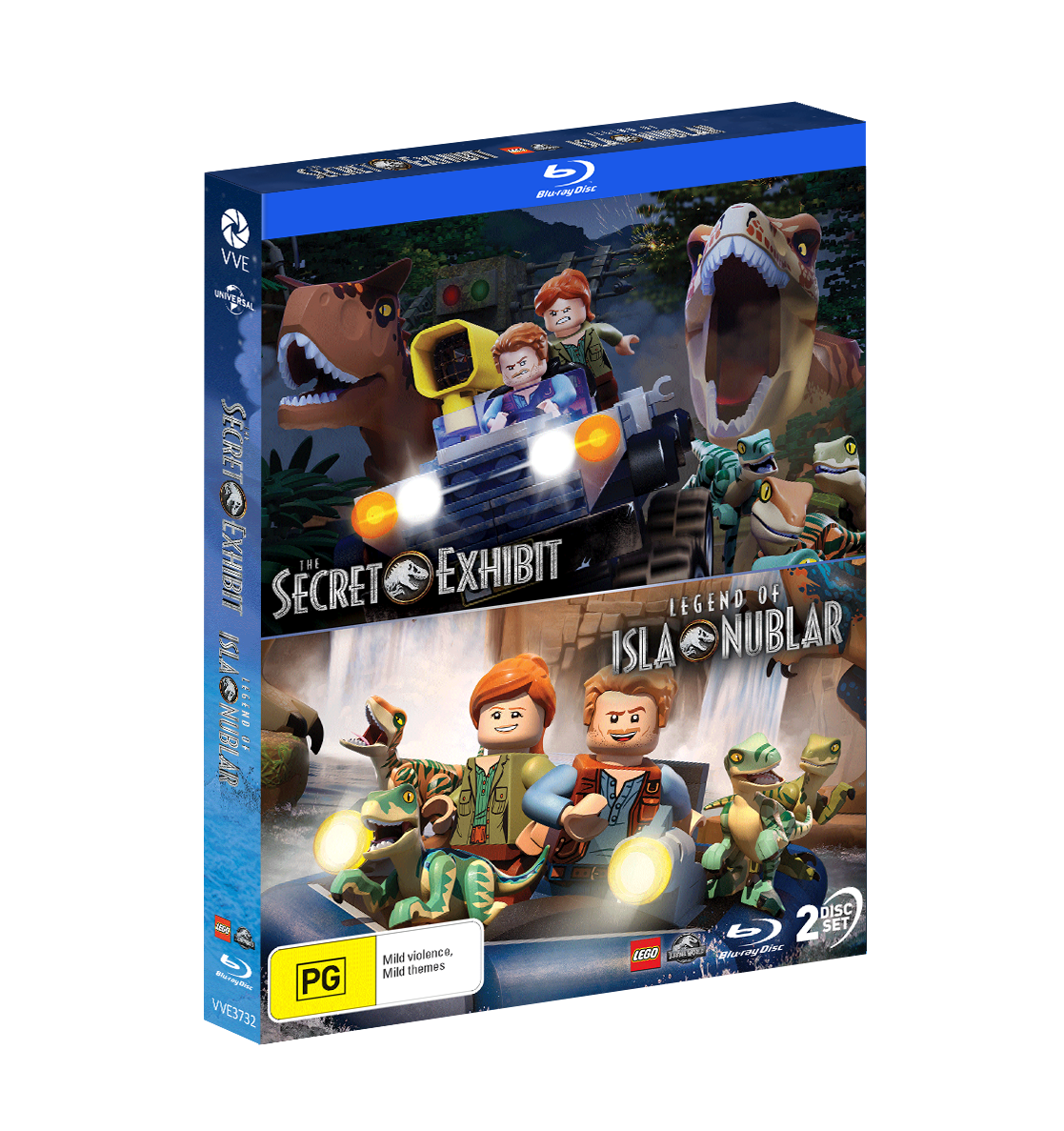 Vve3732 Lego Jurassic World Blu Ray Slipcase 3d (with Rating)