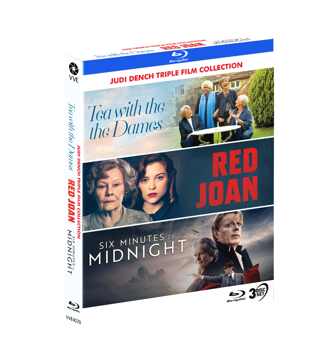 Vve4070 Judi Dench 3 Film Blu Ray Slipcase 3d