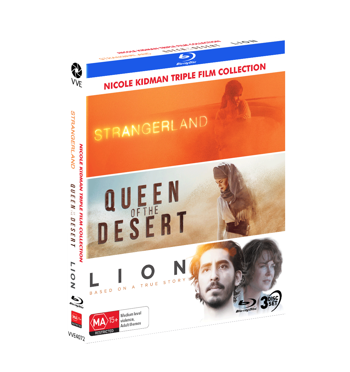 Vve4072 Nicole Kidman 3 Film Blu Ray Slipcase 3d With Rating