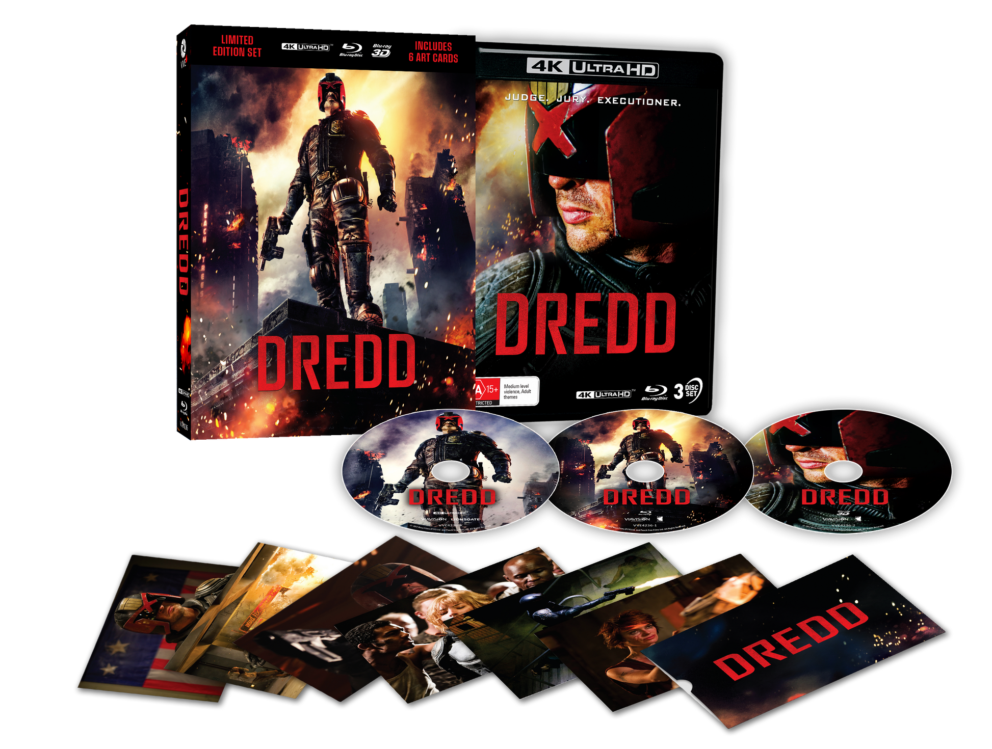 Dredd (2012) - Limited Edition 4K UHD + Blu-ray + Blu-ray 3D - Lenticular Hardcase + Art Cards