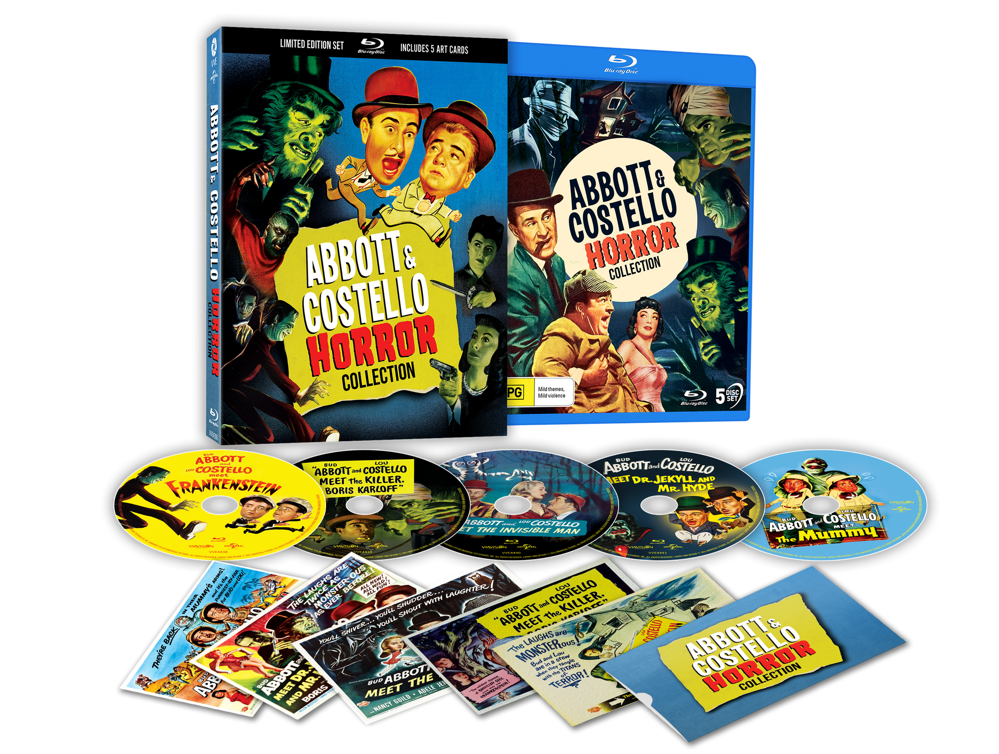 Abbott and Costello Horror Collection (1948 - 1955) - Limited Edition 3D Lenticular Hardcase + Art Cards
