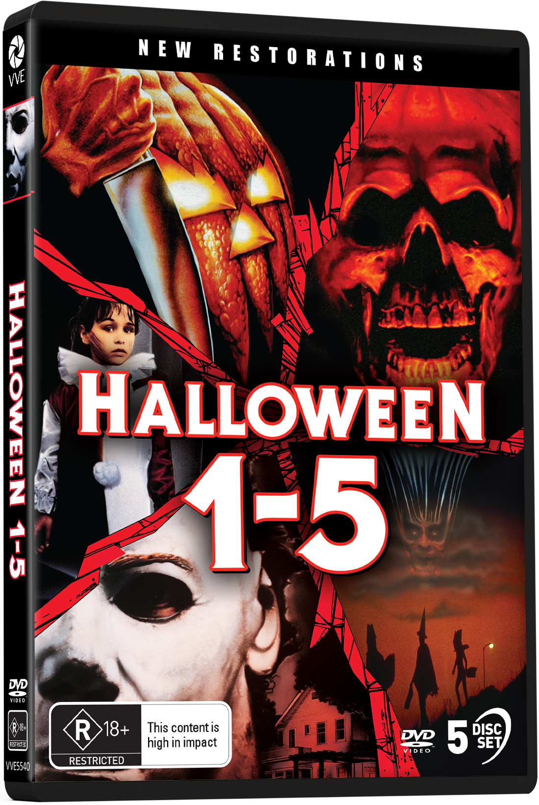 Halloween I - V (1978 - 1979 ) - New Restorations - DVD