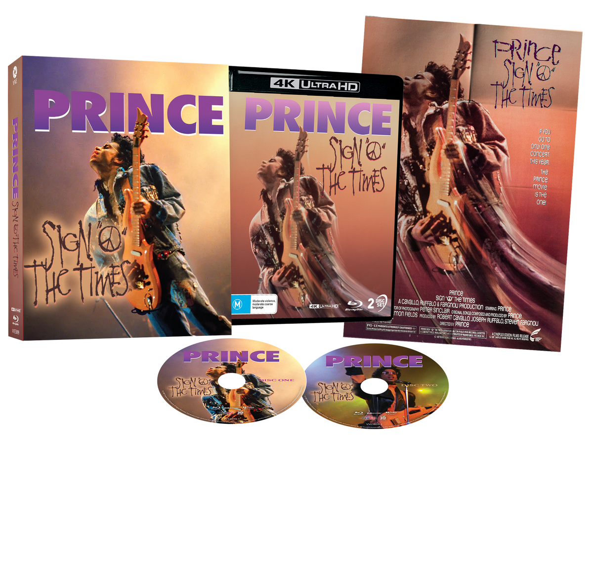 Prince: Sign 'o' the Times (1987) - 4K UHD + Blu-ray Limited Edition Lenticular Hardcase + Poster