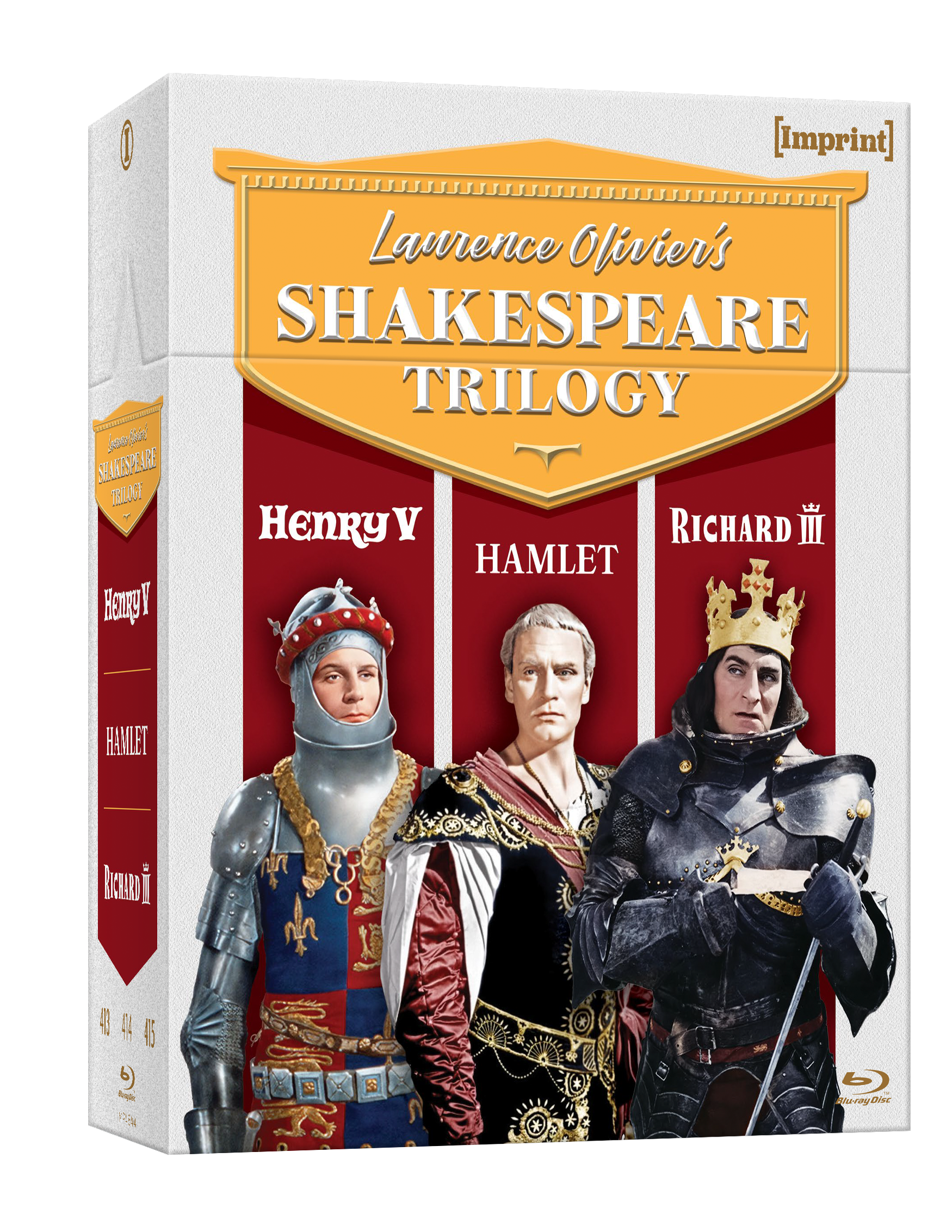 Imp4844 Laurence Olivier's Shakespeare Trilogy 3 Box 3d