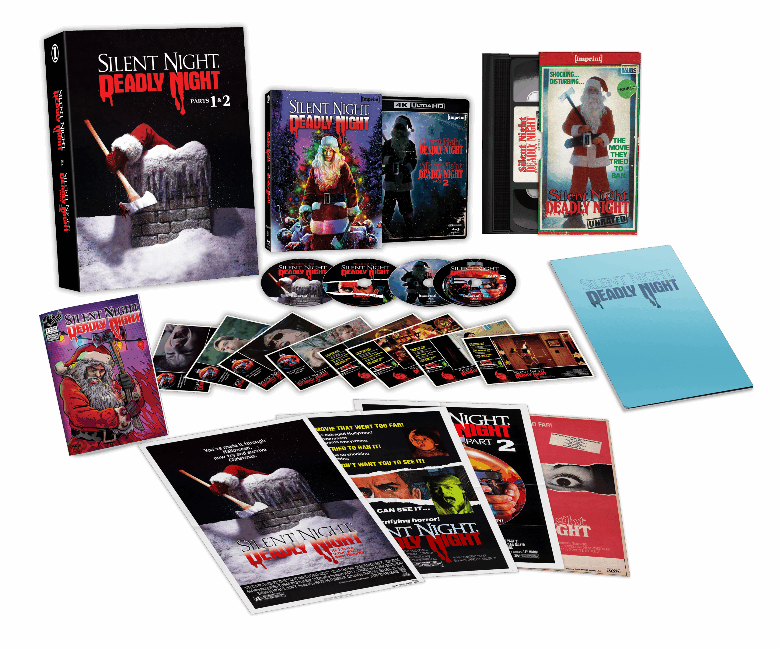 BLOODSTAINS 15枚 Silent Night, Deadly Night: Parts 1 + 2 (1984 / 1987) - 4K