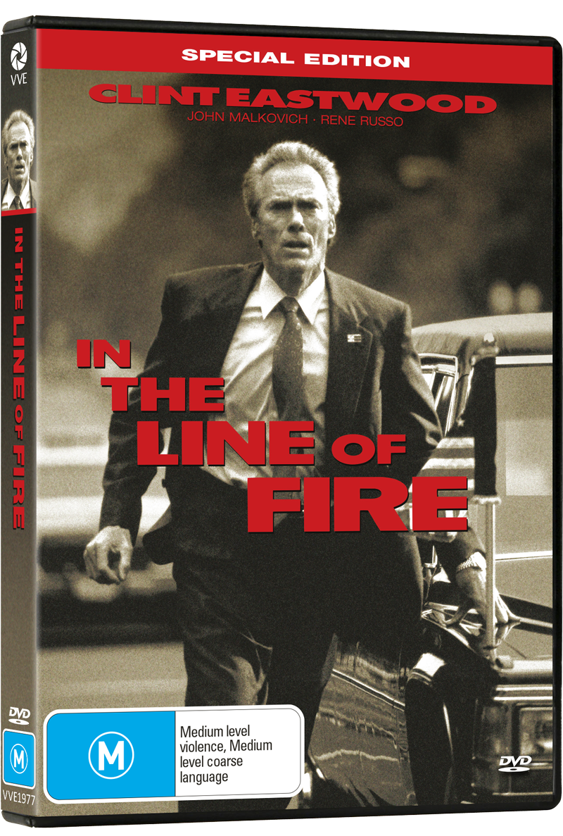 En La Line Of Fire DVD Clint Eastwood John Malkovich Rene Russo