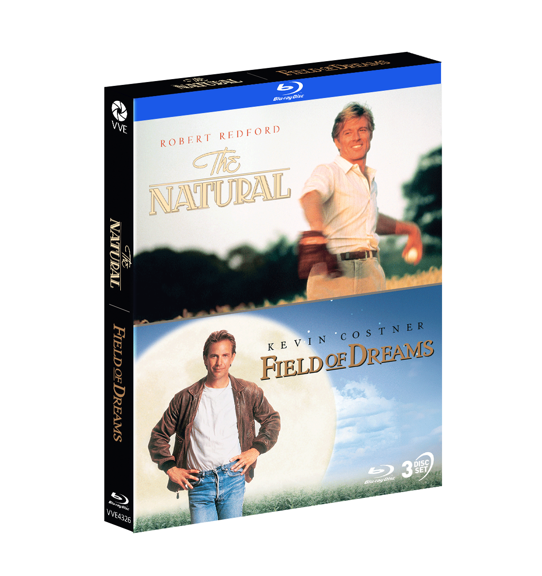 Vve4326 The Natural & Field Of Dreams Blu Ray Slipcase 3d (no Rating)