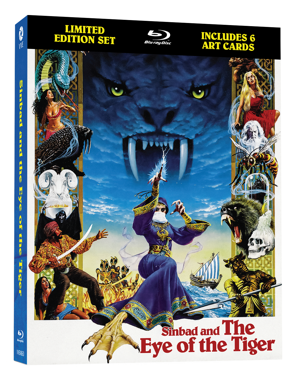 Vve4860 Sinbad And The Eye Of The Tiger Limited Edition Blu Ray Hardcase 3d