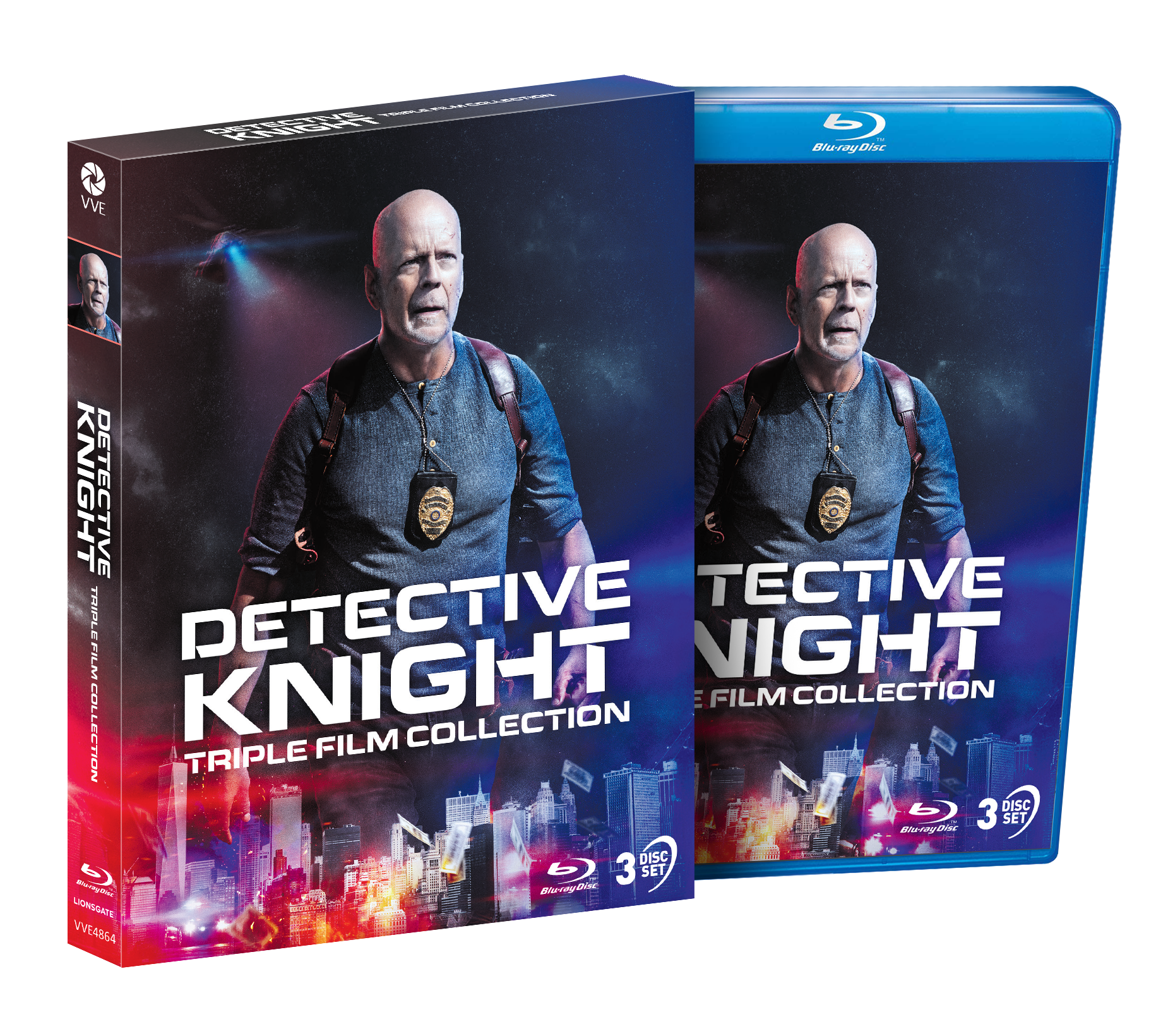Vve4864 Detective Knight Triple Film Collection Special Edition Blu Ray