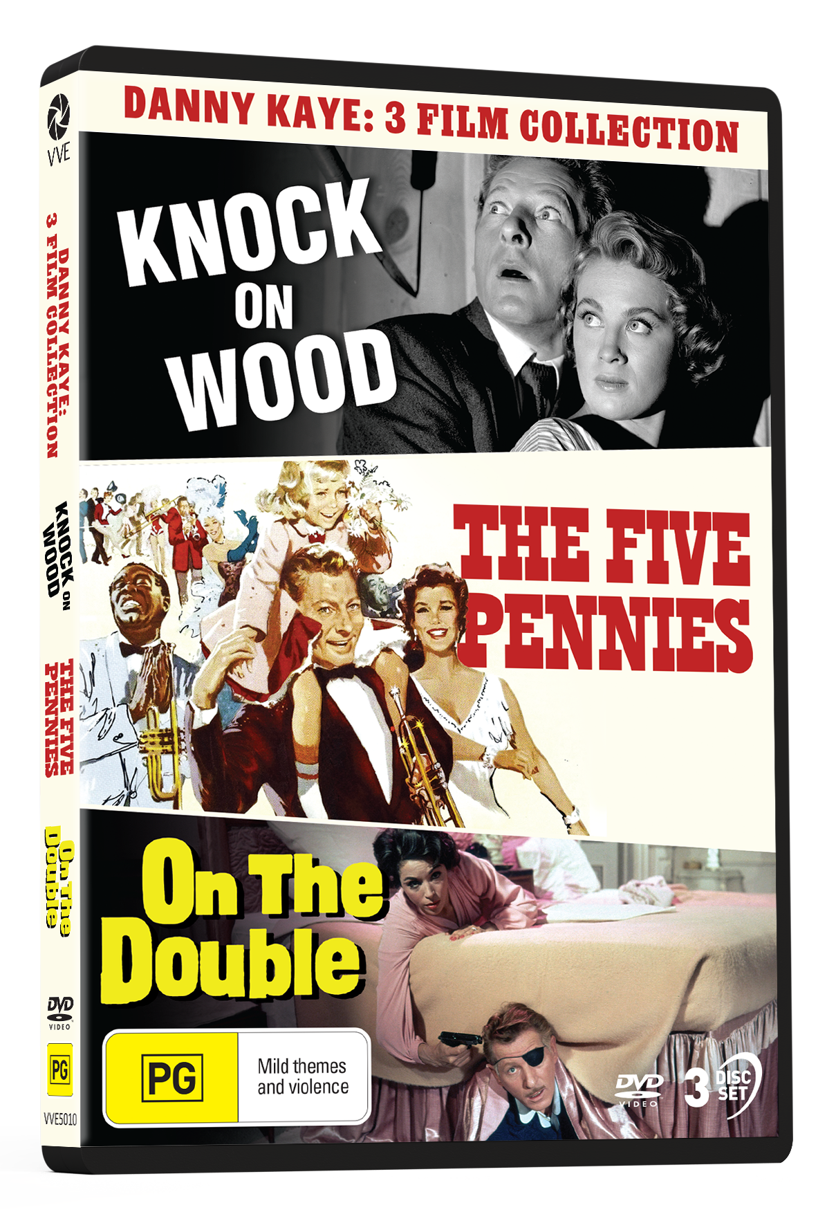 Vve5010 Danny Kaye 3 Film Collection Dvd Slick 3d